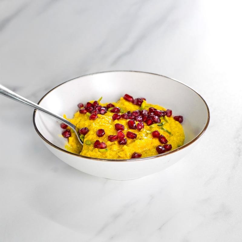 Saffransgröt med Vanilj & Pistage