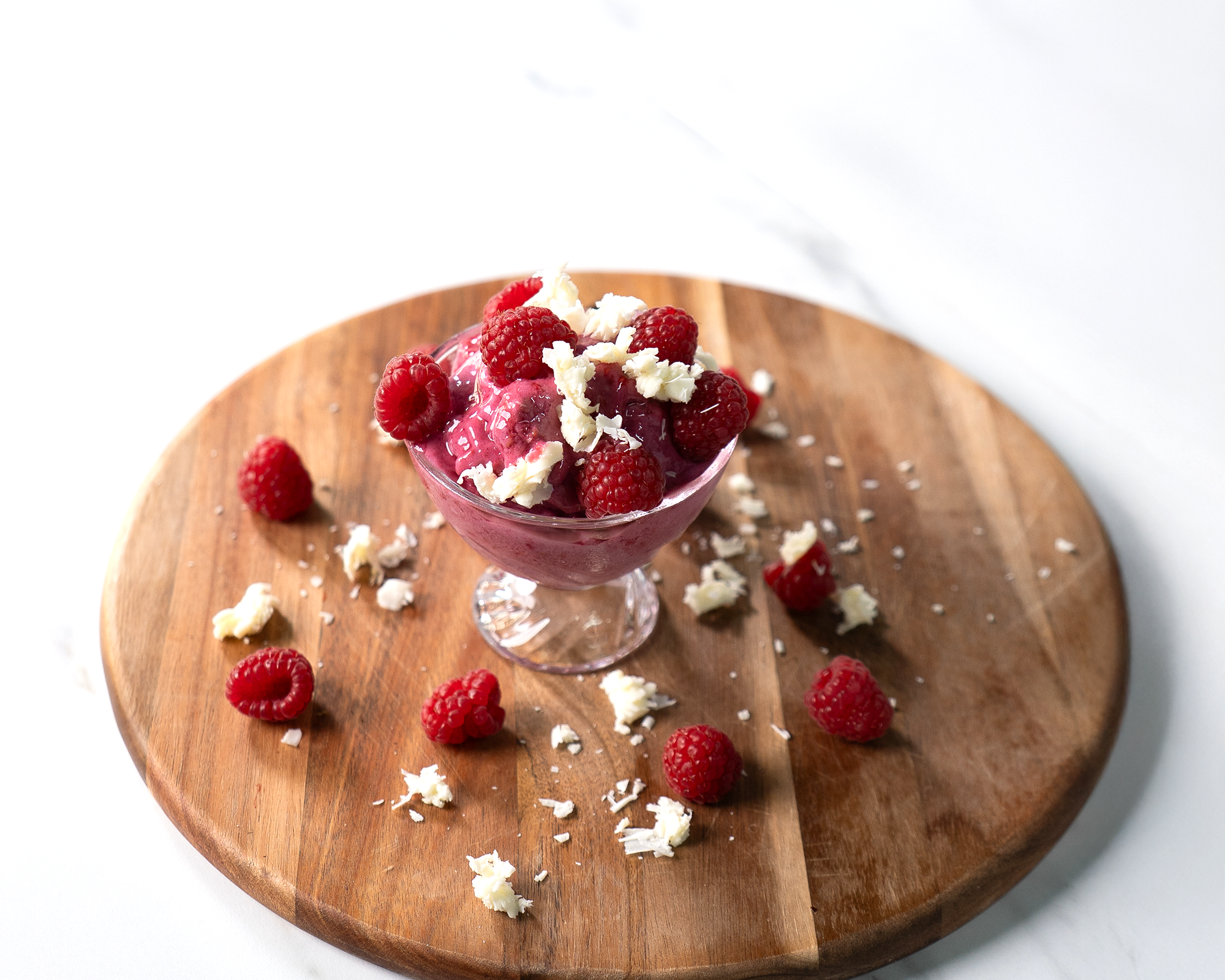 Hallon & Vitchoklad Glass